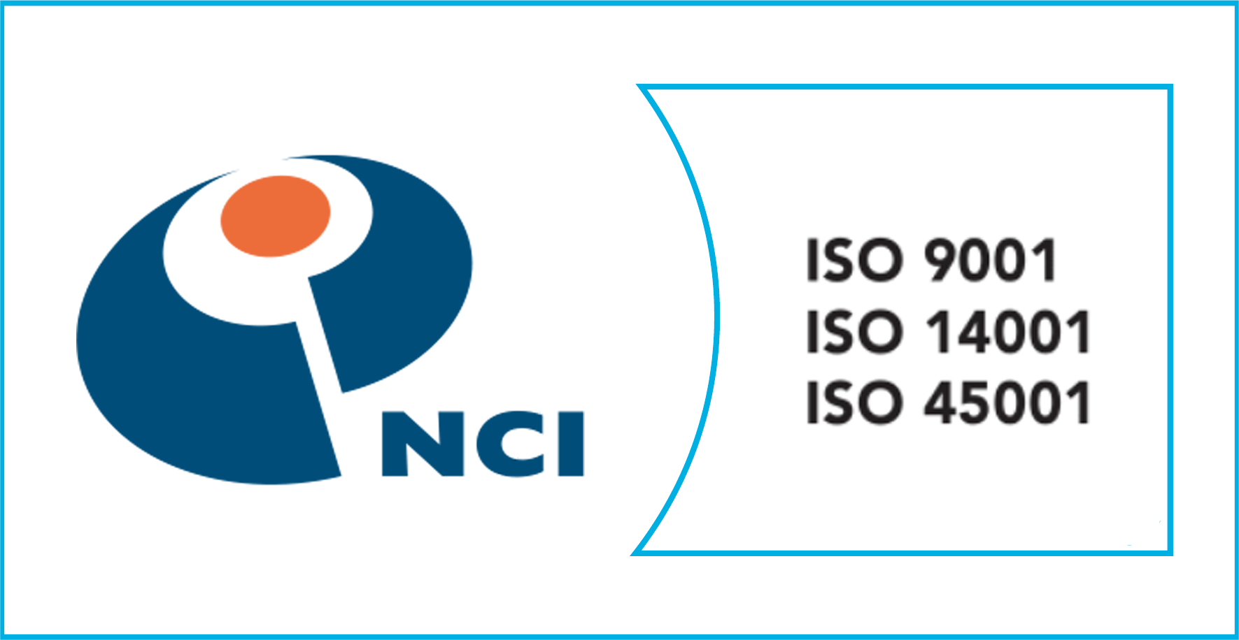 SCC-P / ISO 14001 / ISO 45001 & ISO 9001 certified by NCI